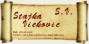 Stajka Vicković vizit kartica